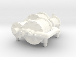 G Scale Air Compressor in White Smooth Versatile Plastic