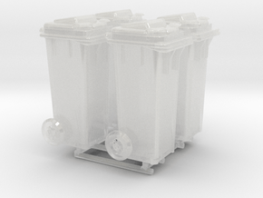 Kliko garbage can - 1:50 - 4X in Clear Ultra Fine Detail Plastic
