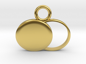 Eclipse Pendant 15x12mm in Polished Brass