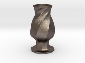 RF Vase 1 in Polished Bronzed-Silver Steel