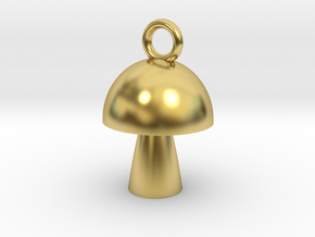 Mushroom in Polished Brass