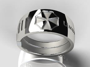 Umbrella Corporation Ring-2 in Polished Silver: 10 / 61.5