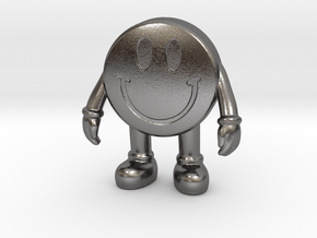 E Man / Smiley MAN Pill Character in Polished Nickel Steel