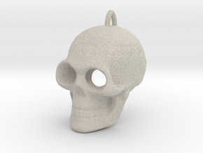 Pendant Skull (with pendant ring) in Natural Sandstone