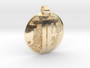 Terror Forming Pendant V1 in 14k Gold Plated Brass