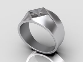 Attract Signet Ring in Polished Silver: 10 / 61.5
