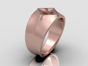 Attract Signet Ring in 9K Rose Gold : 10 / 61.5