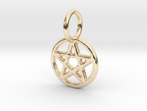 penta 1 small Pendant in 14K Yellow Gold