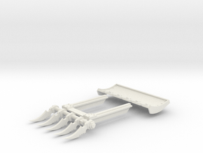 1/18 Hydra Tank - root rake set in White Natural Versatile Plastic