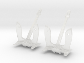 1/192 USN Anchors for Destroyers 4,000 lbs. set in Clear Ultra Fine Detail Plastic