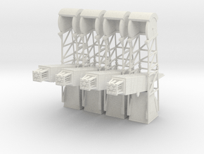 Apollo MLP Tail Service Mast 1:72- 4 Pack in White Natural Versatile Plastic