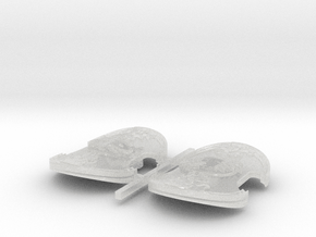 Dragon Head - Trojan Power Shields (L&R) in Clear Ultra Fine Detail Plastic: Small