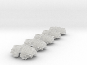 Kings Fists - T:2a Cataphractii Shoulder Sets in Clear Ultra Fine Detail Plastic: Small