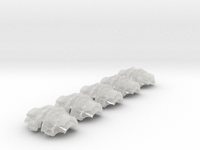 Steel Gauntlets - T:2a Cataphractii Shoulder Sets in Clear Ultra Fine Detail Plastic: Small