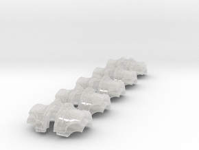 Ornate Points - T:2a Cataphractii Shoulder Sets in Clear Ultra Fine Detail Plastic: Small