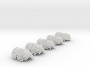 Mortifactors - T:2a Cataphractii Shoulder Sets in Clear Ultra Fine Detail Plastic: Small