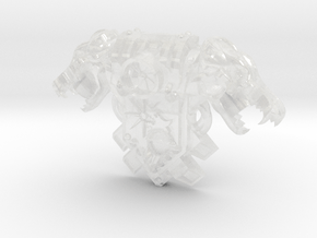 Deathwolf - G:4 Wolf Skull PACs	 in Clear Ultra Fine Detail Plastic: Small
