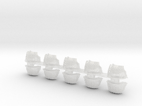 Snake Scales - T:2a Cataphractii Shoulder Sets in Clear Ultra Fine Detail Plastic: Small