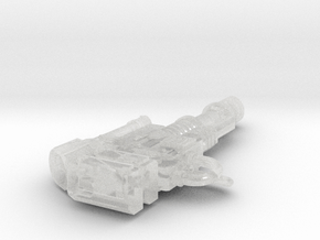 Underslung Laser Cannon in Clear Ultra Fine Detail Plastic: Extra Small