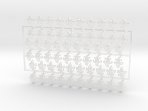 60x Fleur-De-Lis : Small Convex Insignias (5mm) in Clear Ultra Fine Detail Plastic