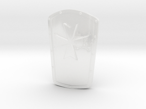 Maltese Cross - Manowar Power Shields (Right) in Clear Ultra Fine Detail Plastic: Small