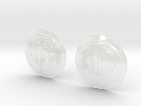 Devil Rays - Round Power Shields (L&R) in Clear Ultra Fine Detail Plastic: Small