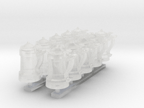 Vegaram (Squat) Tankards in Clear Ultra Fine Detail Plastic: Small