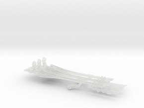 Eldar Glimmer Lances: Set 9 in Clear Ultra Fine Detail Plastic: Small