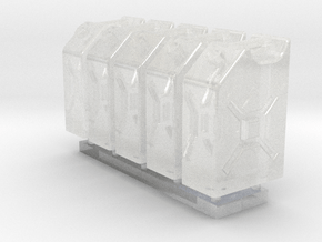 15mm Single-wide Jerrycan in Clear Ultra Fine Detail Plastic: Small