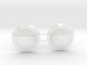 Sons of Aries - Round Power Shields (L&R) in Clear Ultra Fine Detail Plastic: Small