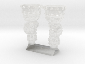 Skull Chalices (Left & Right-Handed) in Clear Ultra Fine Detail Plastic: Small