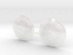 Storm Legion V - Round Power Shields (L&R) in Clear Ultra Fine Detail Plastic: Small