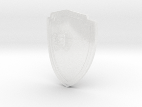 Blank Crest:1 - Power Kite Shields (Left) in Clear Ultra Fine Detail Plastic: Small