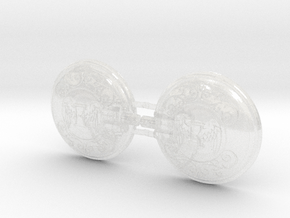Ornate Mori Tempus - Naxos Combat Shields (L&R) in Clear Ultra Fine Detail Plastic: Small