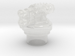 Heavy Scorcher - R2 Hatch Turrets in Clear Ultra Fine Detail Plastic: Small