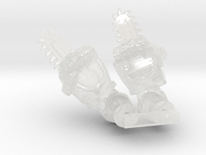 ST:1 Chain Fists (Left & Right) in Clear Ultra Fine Detail Plastic: Small