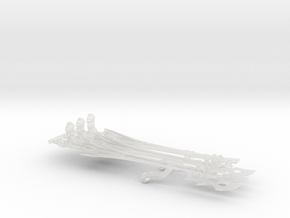 Eldar Glimmer Lances: Set 6 in Clear Ultra Fine Detail Plastic: Small