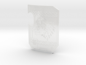 Shaggy Wolf - Terminator Wall Shields in Clear Ultra Fine Detail Plastic: Small