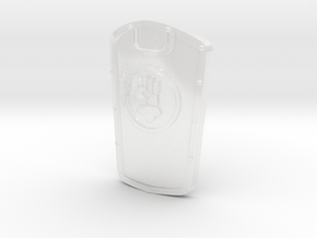 Kings Fist - Tactical Power Shields (Left) in Clear Ultra Fine Detail Plastic: Small