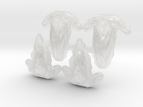 Caped Wolf Skull - GR:1a Volkpacks in Clear Ultra Fine Detail Plastic: Small