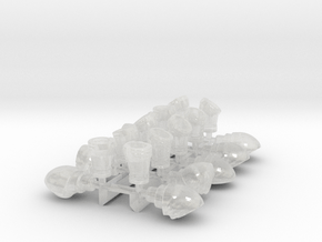 Gen:6 Crow - Adjustable Arms  in Clear Ultra Fine Detail Plastic: Small