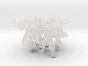 Judge Dredd 15mm miniature model set scifi hero in Clear Ultra Fine Detail Plastic