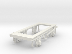 HO scale 8-shoe 9ft WB chassis in White Natural Versatile Plastic