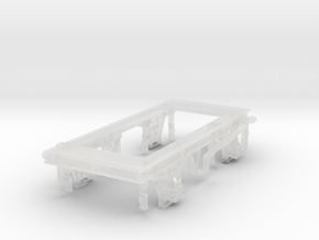 HO scale 8-shoe 9ft WB chassis in Clear Ultra Fine Detail Plastic
