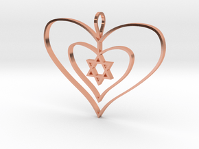 Alba's Heart 01 in Polished Copper: Extra Large