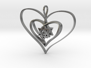 Alba's Heart A-Double-Domed in Natural Silver