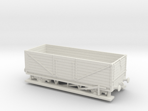 HO/OO LWB Long 7-plank wagon v1.5 Chain in White Natural Versatile Plastic