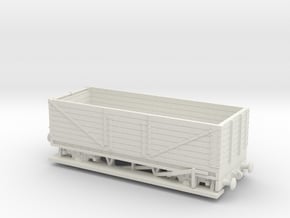 HO/OO LWB Long 7-plank wagon v3 Chain in White Natural Versatile Plastic