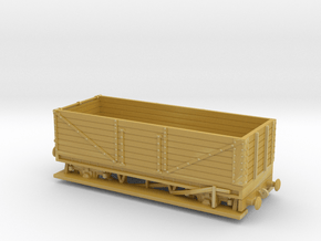 HO/OO LWB Long 7-plank wagon v3 Chain in Tan Fine Detail Plastic