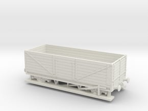 HO/OO LWB Long 7-plank wagon v4 Chain in White Natural Versatile Plastic